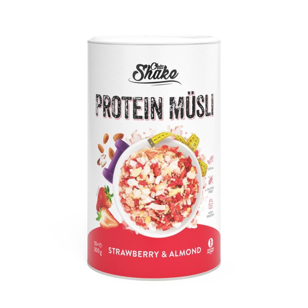 Chia Shake Proteinové müsli - jahoda a mandle (10 jídel)